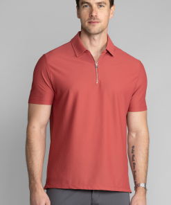 AIR Zip Polo Solid // Cinnabar