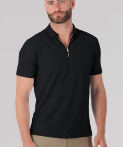AIR Zip Polo Solid // Black