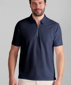 AIR Zip Polo Solid // Navy