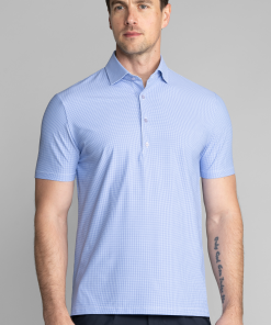 Event Polo Windowpane // Blue Puppytooth