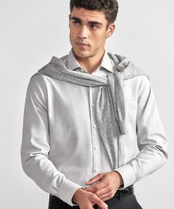 Leader Non-Iron Solid | Heather Light Grey