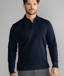 Long Sleeve Polo Solid // Navy