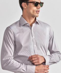 Leader Non-Iron Stripe // Lilac Mini