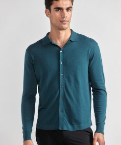 Lightweight Cashmere Button-Down | Emerald