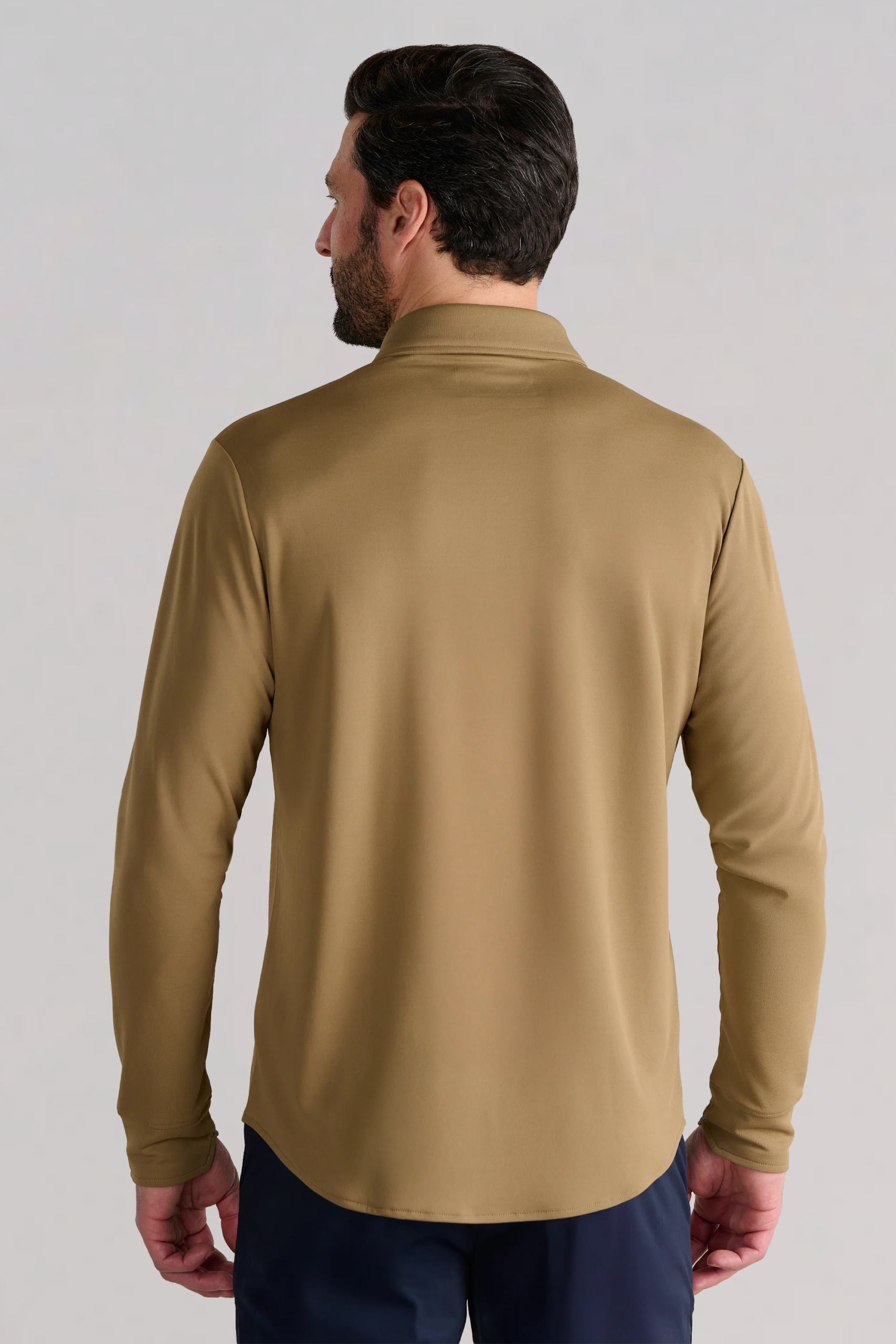 Long-Sleeve-Button-Down-Polo-Solid-Tabacco-Back.png