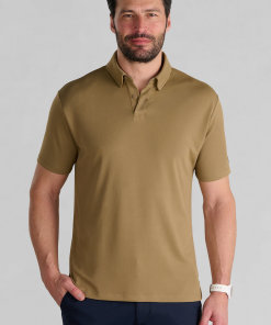 Short Sleeve Polo Solid // Tobacco