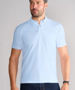 Short Sleeve Polo Solid // Powder Blue