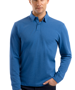 Long Sleeve Polo Solid // Blue