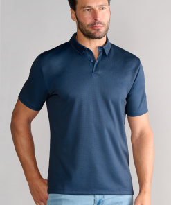 Short Sleeve Polo Dot // Navy
