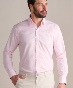Leader Non-Iron Stripe // Thick Pink