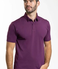 Short Sleeve Polo Solid // Plum