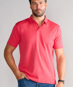 Short Sleeve Polo Solid // Red